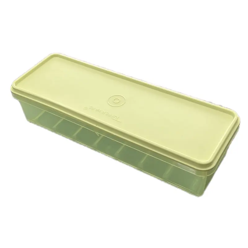 Lime Green Crisp Keeper Strainer Container with Built-in Tray, Food Storage Organizer for Kitchen Refrigerator Vegetable Storage