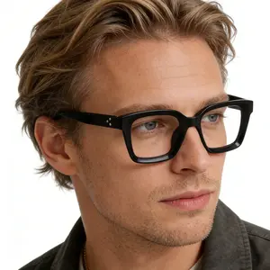 MARE AZZURO Retro Square Reading Glasses Men Large Readers Clear Vision Comfortable Fit Trendy for Any Occasion - Daily