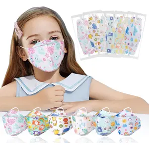 KF5-EMK001  60PCS KF94 Kids Disposable Face Mask, Disposable Individually Packaged Masks, Fish Mouth Type 4-Ply Breathable Mask (Kids)