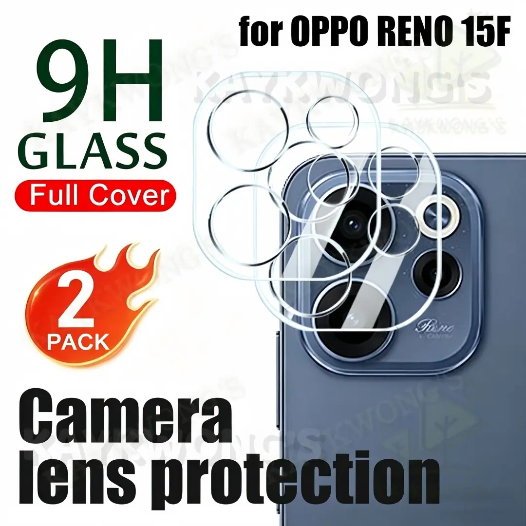 KAYKWONG'S For Oppo Reno 15F Lens Film Set of Two, Enhanced Design, Scratch-Resistant, Fingerprints Resistant, Easy Installation, Bubble-Free, Full Coverage