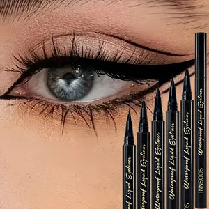 5-Pack Eyeliner Liquid Pens, Ultra-Fine Tip, Quick-Dry, Smudge-Proof, Precise Application, Daily Makeup Essential