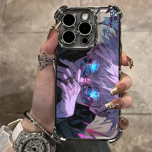 Anime Gojō Satoru Phone Case for iPhone 16 15 14 13 12 11 Pro Max X XR Xsmax 8 7 Plus, Anti-Drop Protective Transparent Soft Back Cover, Accessories, Casing