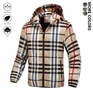 Men's Plaid Hooded Shirt – Button Front Long Sleeve Shirt Jacket with Side Pockets, Machine Washable Loose Coat, Casual Wear for Everyday & Formal Occasions, Classic Zip-Up Design for Spring & Autumn, Soft Material, Weekend Apparel(Sheets)