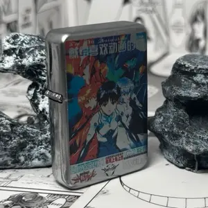 Neon Genesis Evangelion Anime-Inspired Universal Flip Lighter - Stylish Durable Protective, Lightweight - Lighter Cover