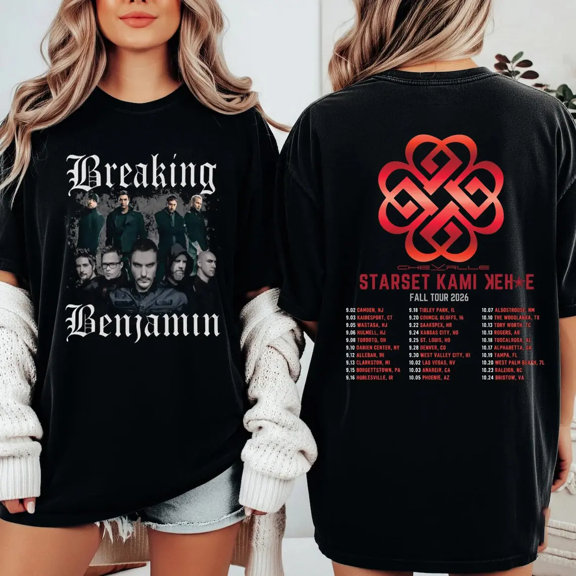 Breaking Benjamin Tour 2026 Awaken Concert Vintage Unisex T Shirt HY5177
