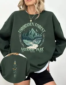 Forbidden Forest National Park Sweatshirt - Hoodie - TShirt, HP Inspired Sweatshirt, Bookish Sweatshirt, Wizard Fan Cozy Pullover, Magical Scotland Hog.warts Gift