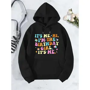 Cute Happy Birthday Hoodie for Women Long Sleeve Hooded My Day My Way Birthday Graphic Print Casual Comfortable Outfit Gift Idea