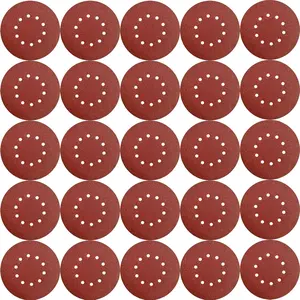 50 Pack 9-Inch 10 Hole 60 Grit Hook-and-Loop Drywall Sandpaper - Aluminum Oxide Sanding Disc for ?9" Drywall Sander  Furniture Finishing ...