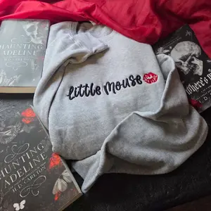 LICENSED HAUNTING ADELINE 3D Sweatshirt, Run Little Mouse, Bookish Gifts, Cozy Sweatshirts, Embroidered Sweatshirts, Book Hoodies, Oversized, Comfortable