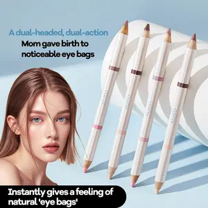 Dual-Ended Aegyo-Sal Contour Pencil, One-Stroke Two-Color Eye & Face Shaping, Matte Highlight & Shadow Stick, 3D Under-Eye Look, Long-Lasting Makeup