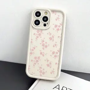 Floral Pattern Phone Case, Anti-drop Cellphone Protective Case, Total Protective Shockproof Mobile Phone Cover for iPhone, Casing