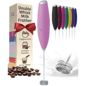 Milk Frother Wand - Easy to Use Handheld Electric Stirrer for  Drinks, Durable &  Coffee Whisk &  Mixer Wand, Hand Frother, Coffee Stirrers Electric (Pastel )