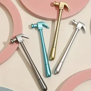 4-pack hammer gel ink rollerball pens, durable plastic, smooth writing, suitable for note-taking and office use, black ink signature pens, suitable for students and professionals