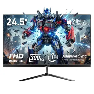 24.5 Inch 300Hz Gaming Monitor, FHD 1080P Frameless Display, 1ms Response Time, Adaptive Sync, 98% sRGB Color Gamut, 178° Wide Viewing Angle, HDMI & DisplayPort Ports, 75x75mm VESA Wall Mount Compatible, Classic Black