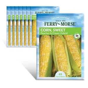 Ferry-Morse Online Edition Sweet Corn Peaches & Cream Hybrid Seed Multipack - 8 Pack