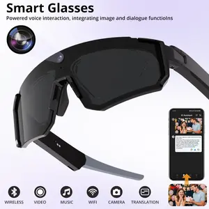 Turbosun V06 Smart Glasses, Multifunctional Smart Glasses, Bluetooth-compatible Calling, 8mp Camera, Dual Mode Transmission, 1200p Video Recording, Ideal for Sports Activities