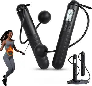 Smart Gravity Ball Jump Rope - Cordless Skipping with Digital Counter, Adjustable Weight for Home/Gym Workouts