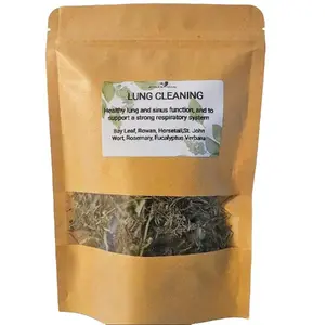 Lung Cleansing Herbal Tea with Bay Leaf, Rosemary, Eucalyptus Oil, St. John's Wort, Lemon Verbena, Rowan, and Horsetail Beverage