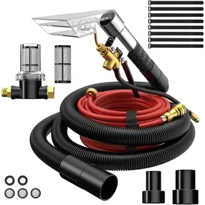 Shop Vac Extractor Kit, Aspirating Of Wet Vacuum Hose Extractor Kit,with 50FT Waterline Convert the Universal Shop Vacuum,Into A Professional Auto Carpet Cleaner Machine,for Household,,Textile
