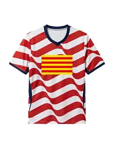 Flag-Themed Football Jersey | Breathable mesh fabric keeps you cool and comfortable—whether at a pre-game tailgate or watching from the stands. Flaunt your pride in style all matchday long! Top Casual