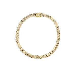 Diamond & Gold Cuban Anklet