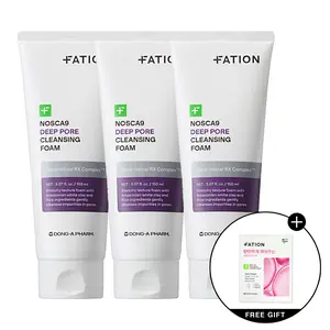 [1+1+1] FATION Nosca9 Deep Pore Cleansing Foam 5.07 fl oz. (150ml) -  Facial Smooth Hyaluronic Hyaluronic Acid Moisture Moisturize Rice Salicylic Sensitive Skin Repair + free gift