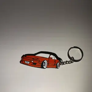Custom Car Keychain - 3D Printed Design, Car Illustration, Black Keyring, Ideal for Personal Use
