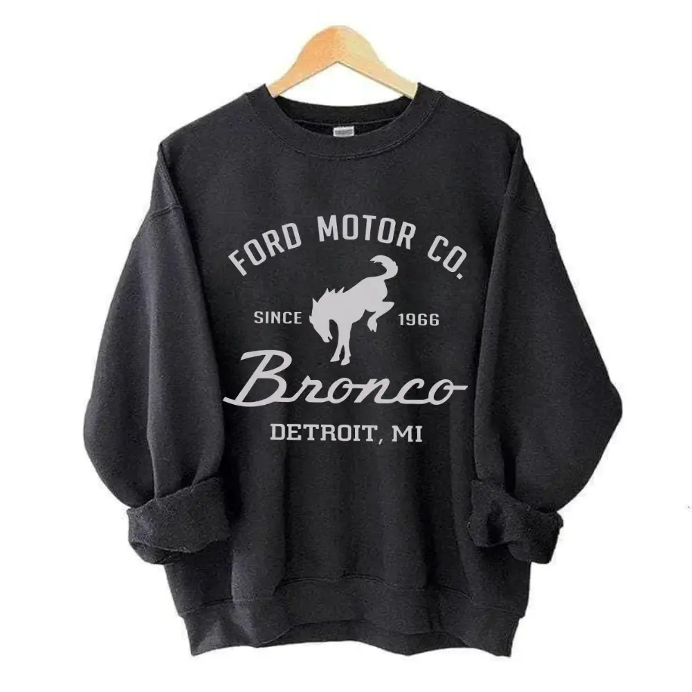 Vintage Licensed Ford Bronco 1966 Sweatshirt, Print Sweatshirt, Pullover for Off Road Lovers, Gift for Men & Women, Womenswear, Menswear, Full Size, Full Color