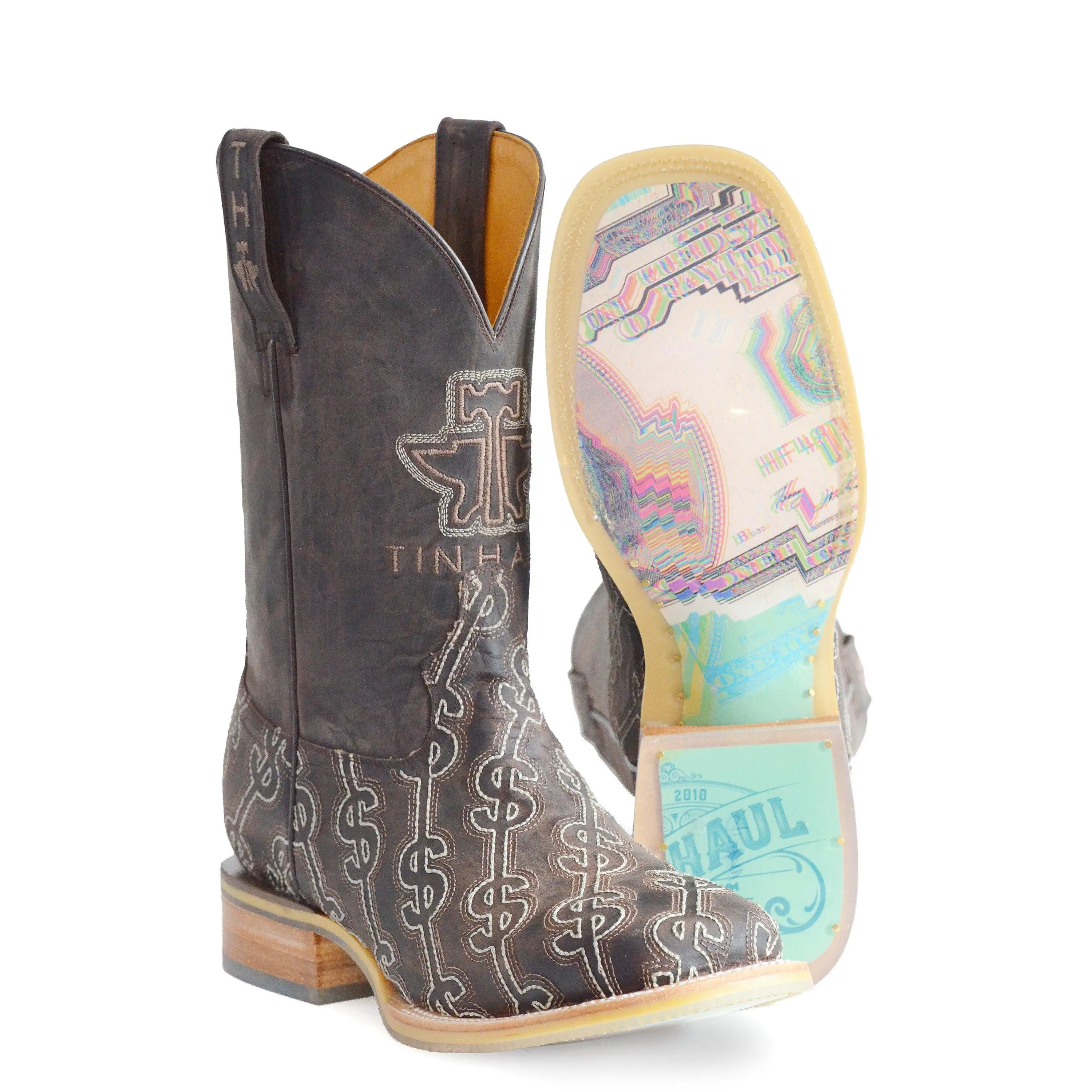 Men's Tin Haul "Show Me The Money" Western Square Toe Boot