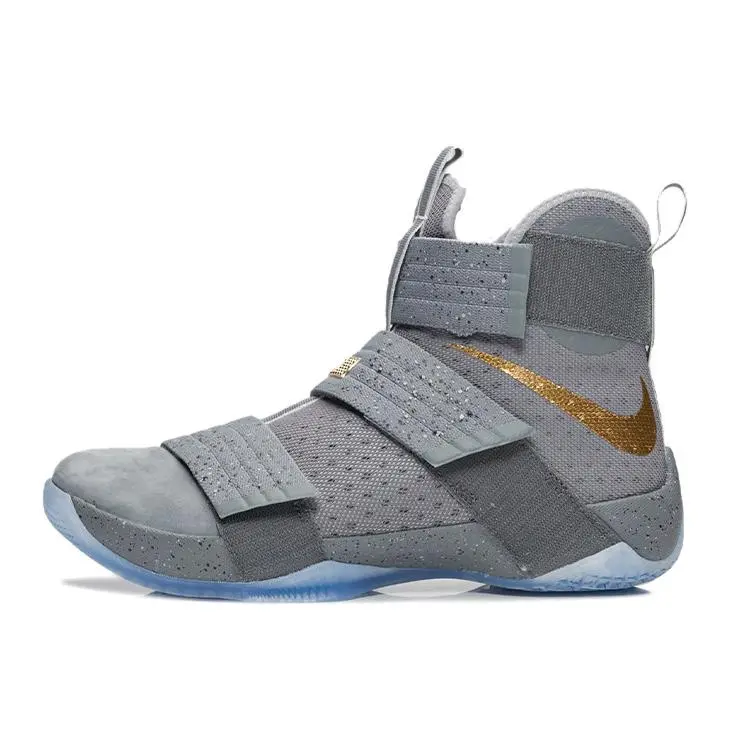 Nike LeBron Soldier 10 Battle Grey' High Top Basketball Shoes Men's 899620-010