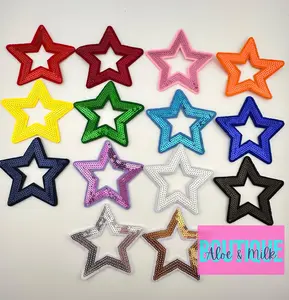 Sequin Star Outline, sequin patch, star patch, sports patch, patch filler, dance patches, cheer patches, sequin patches, game day, football