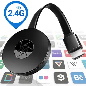 Wireless HDMI Display Adapter, 1080P HD Screen Mirroring, 2.4G WiFi Plug & Play, Supports Miracast Airplay DLNA, Cast Phone and Laptop Screen to TV, Projector and Monitor