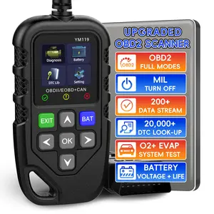 Auto Scan OBD2 tool, One-Touch Engine Light Diagnosis, Reset Fault Codes, I/M Ready, Full Mode Diagnosis, Compatible with 1996-Now Models