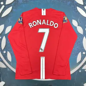 07-08 Champions League Retro Long Sleeve CR 7Soccer Jersey