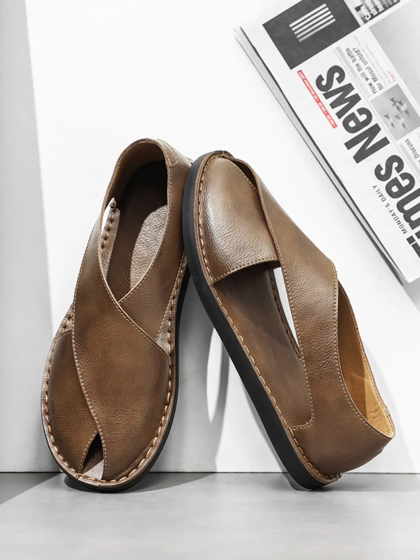 Men's Summer Beach Sandals, Fashion Casual Slippers, Outdoor Vacation and Holiday Leisure, Comfortable Durable Breathable Anti-Slip, Strap Slides, Footwear for Beach