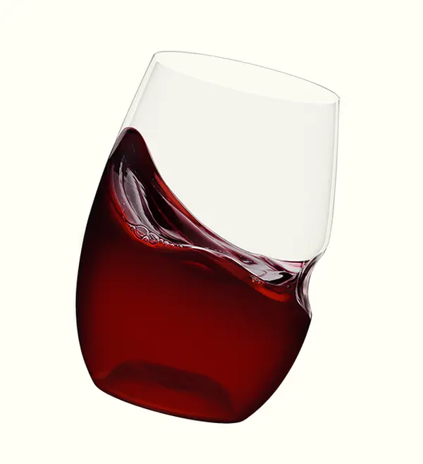 wine glasses gold trim Aperitivo Triangular Wine Glass Clear w/ Gold Rim main image 1