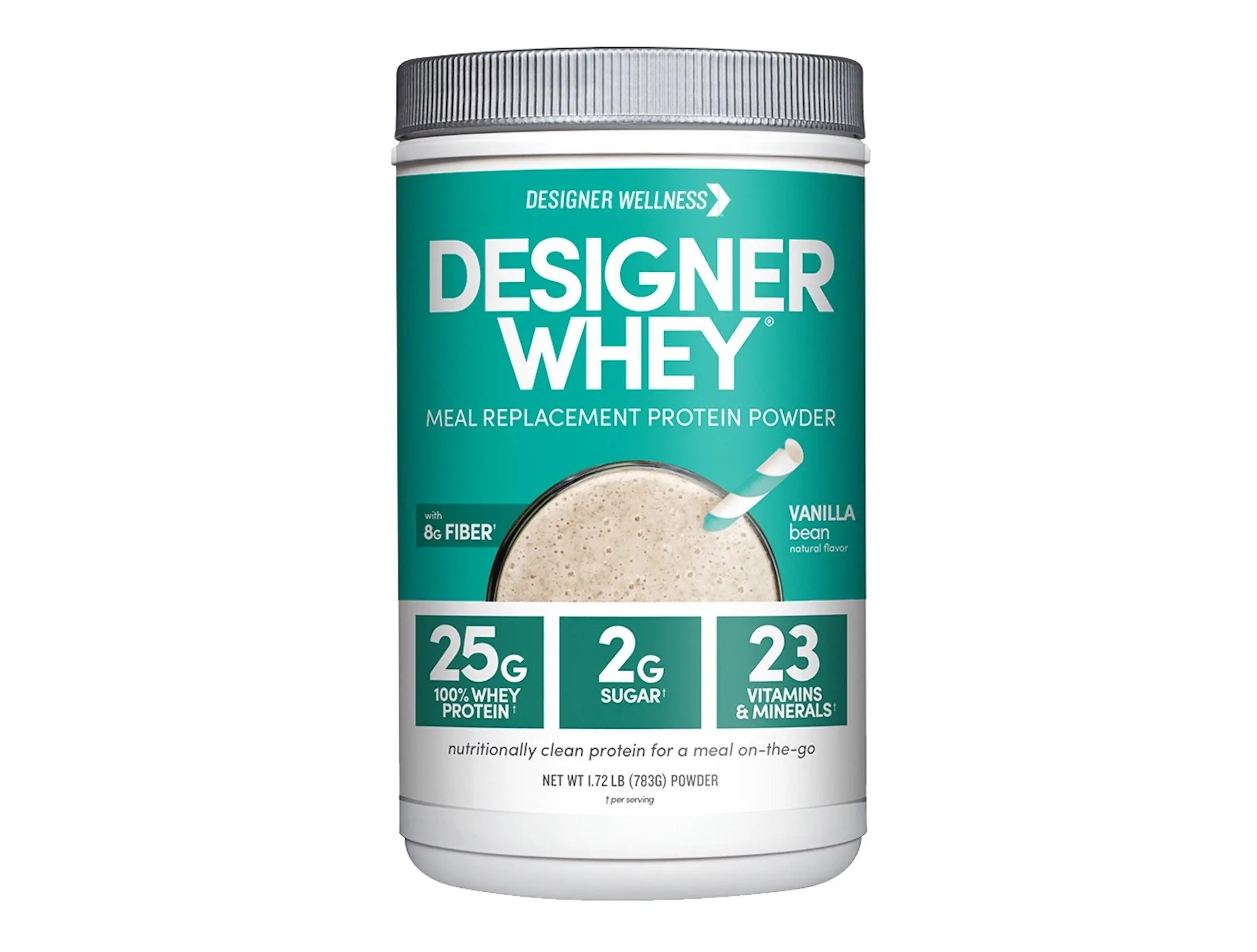 Designer Whey Vanilla Meal Replacement Protein Powder - Sugar-Free, Low-Sugar, Dye-Free, Infused with Sunflower Seeds