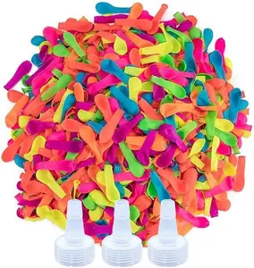 1700 Pack Water Balloons with Refill Hose Nozzle , Latex Balloons for Kids Adults Outdoor Water Bomb Fight Games