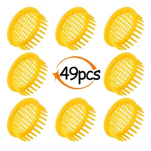 49Pcs Beekeeping Rearing Box Plastic Queen Bee Cages for Isolation of Queen Beel Beekeeping Equipment