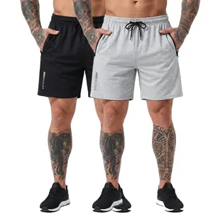 Men's 2 Pack Classic Athletic Shorts, Soft Cotton Jersey Lounge Shorts with Drawstring, Versatile Casual Shorts for Jogging, Walking and Daily Wear