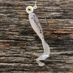 Monkey Milk Pearl Curly Kicker Crappie Bait