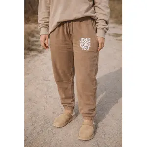 Jesus Loves You Embroidered Sweatpants
