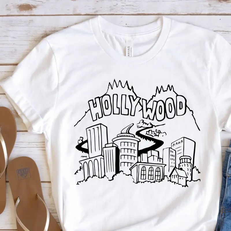 Hollywood Shirt, Hollywood City T-shirt, Hollywood Lover Gift, West Coast Shirt, California Shirt, City State Shirt, Hollywood Unisex Hoodie T-shirt And Funny Sweatshirt F