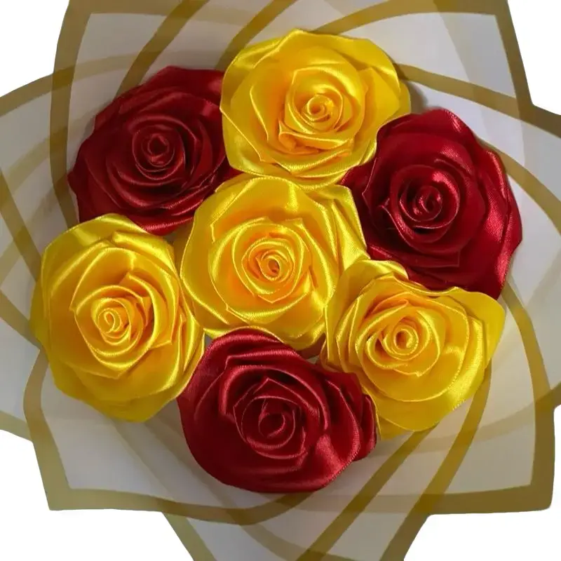 Mini 7 Count Eternal Bouquets - Yellow & Red Roses, Perfect for Weddings, Parties, and Special Occasions Flower Flower Arrangements