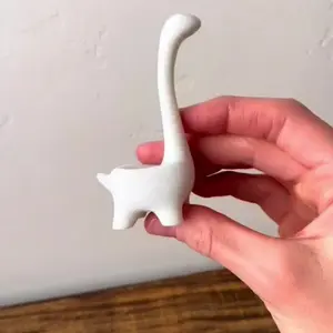 Adorable Dinosaur Ring Stand - Plastic Jewelry Organizer for Earrings, Rings, and Accessories, Multifunctional Desktop Decoration