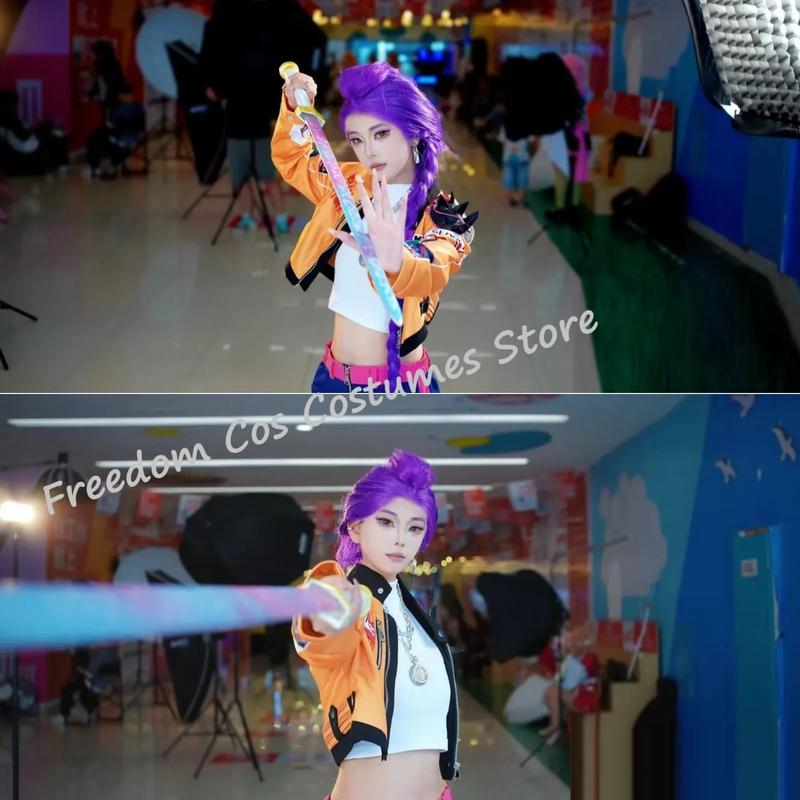 2026 Halloween Anime KPop demon Cos chasseurs Superstar Rumi Cosplay Costume perruque ensemble complet fille groupe Lumi Gifts