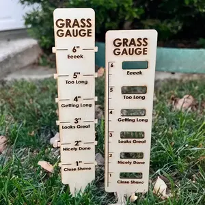 Wood Engraved Grass Gauge / Funny Grass Marker / Ultimate Yard Tool / Fathers Day Gift / Dad Jokes / Gag Gift / Gift for him / Lawn Lovers
