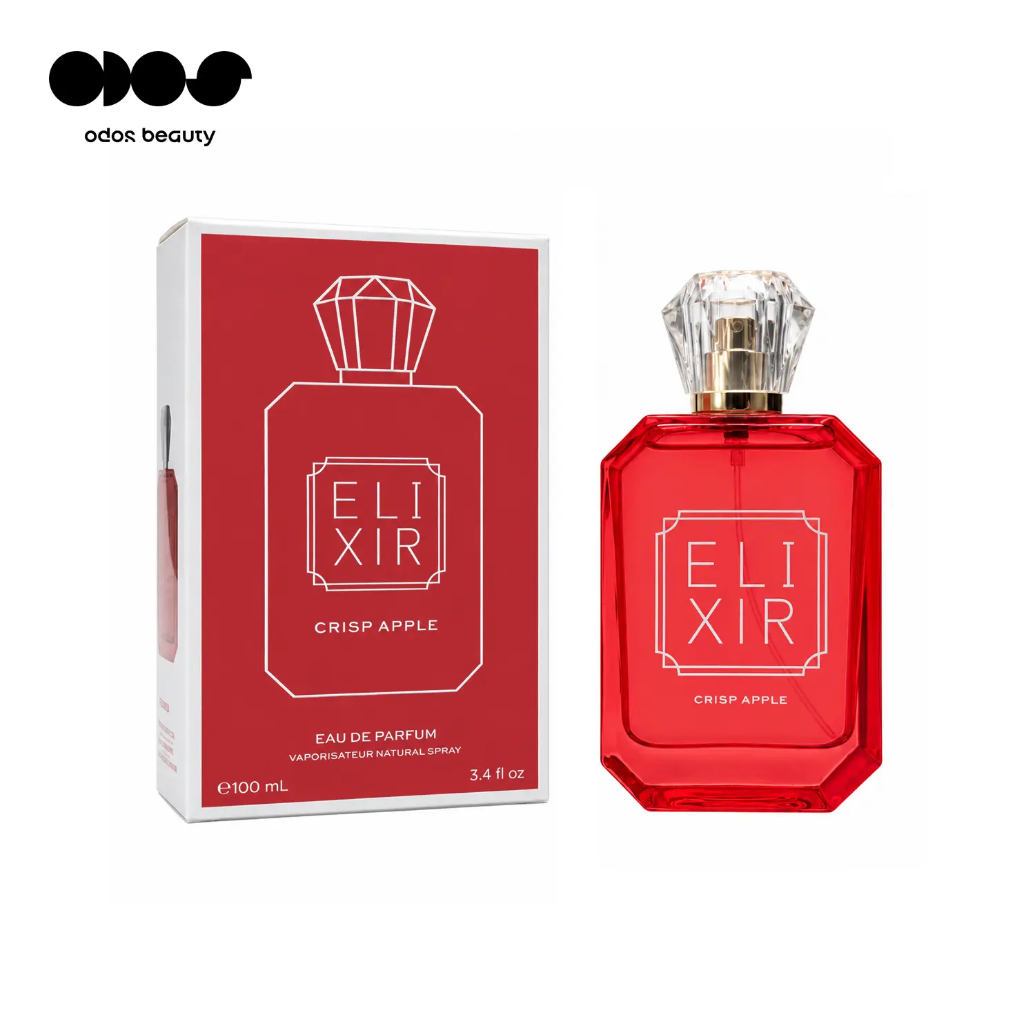 Elixir Intense Crisp Apple Eau de Parfum｜Musk Vanilla Gourmand Scent | Unisex Fragrance｜3.4 oz / 100 ml｜Red Apple, Lychee, Wild Berries, Raspberry Bloom, Sugar, Vanilla & Musk| Inspired By Scent | Fall Scent | Lucky Scent | Signature Scent