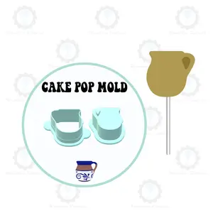 Mexican Tazas Mug Cake Pop Mold with Embosser | Deluxe Cutter, Popper, and Tray Option