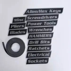 12 Magnetic Toolbox Labels, Toolbox Labels, 3D Printed Toolbox Drawer Labels Magnetic Toolbox Labels, Easy-to-Read Printing, Quick Identification of Toolbox Drawers, Stickers, Decal Sticker